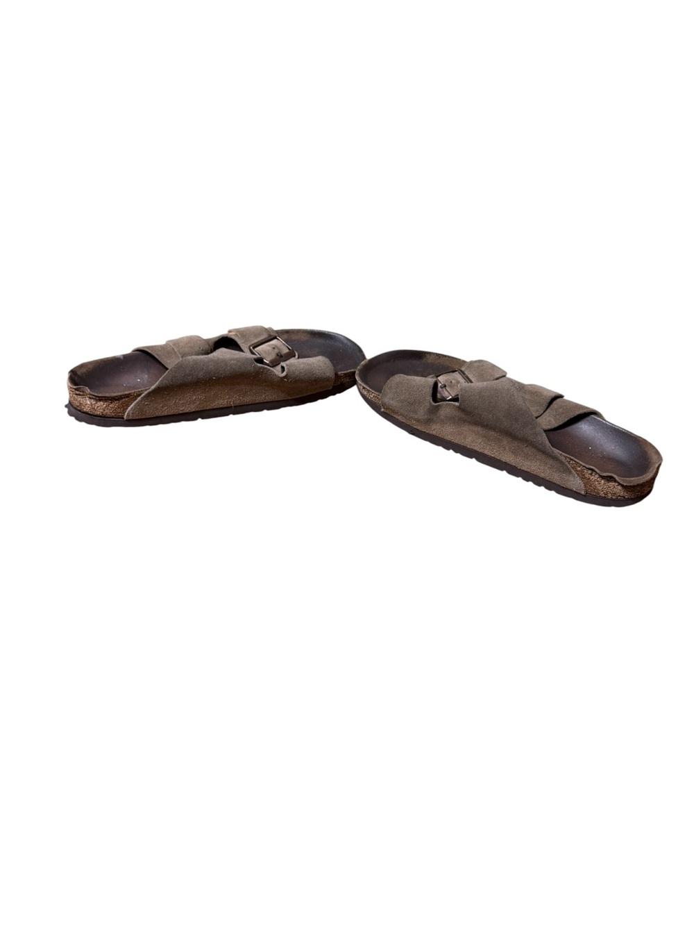 Birkenstock Arizona Soft Footbed Taupe Suede Sandals Size 39 / 8-8.5 Women’s M6 - Picture 5 of 7